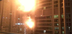 消防警钟！春节期间迪拜世界最高住宅楼失火